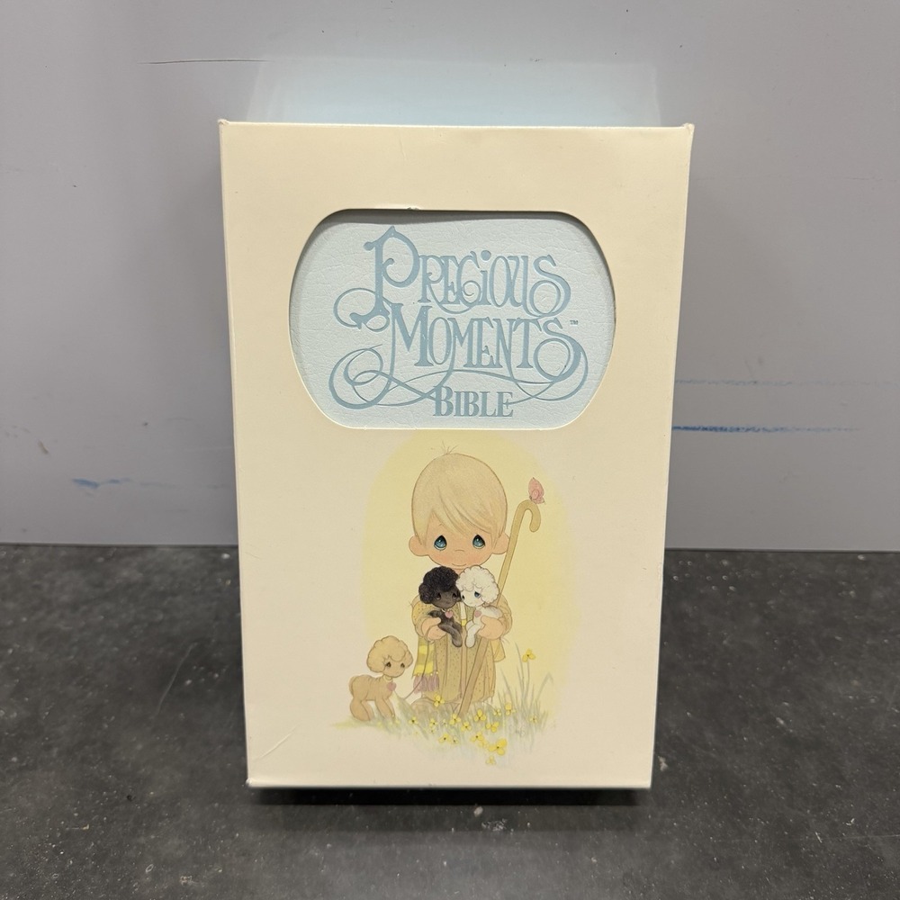 Vintage 1985 Precious Moments Keepsake Edition Bible Blue W/ Interior Images